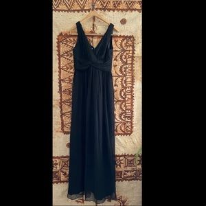 Sleeveless black gown
